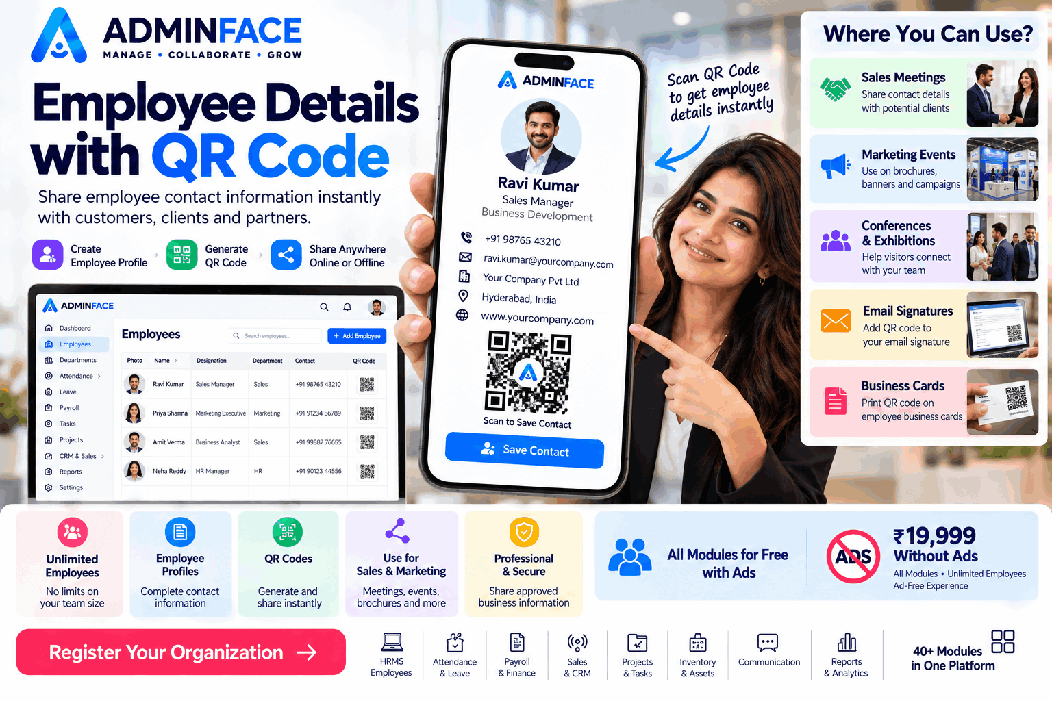 Employee Details with QR Code: A Smarter Way to Share Contact Information